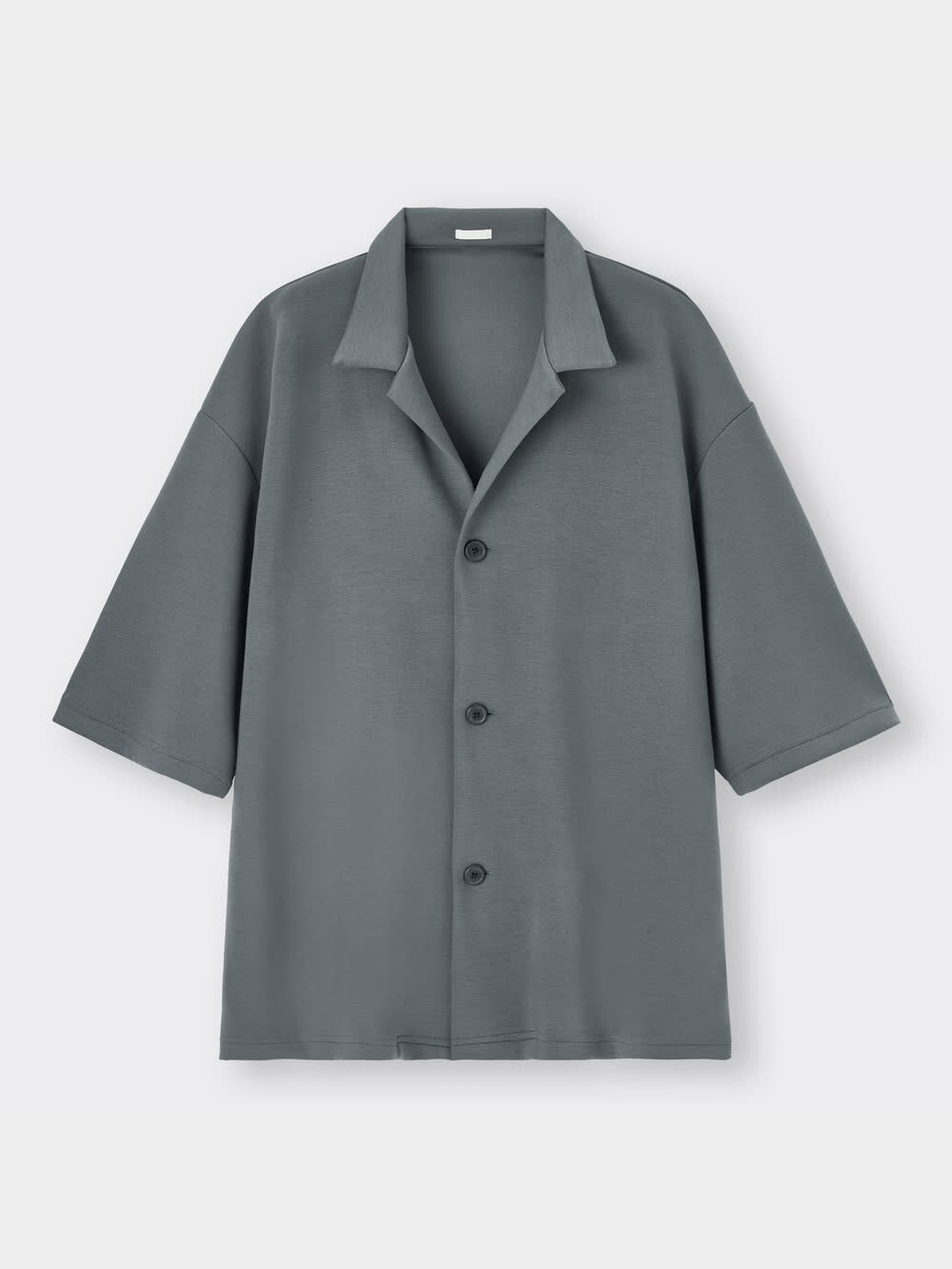 GU公式 | ドライダブルフェイスオープンカラーシャツ(5分袖