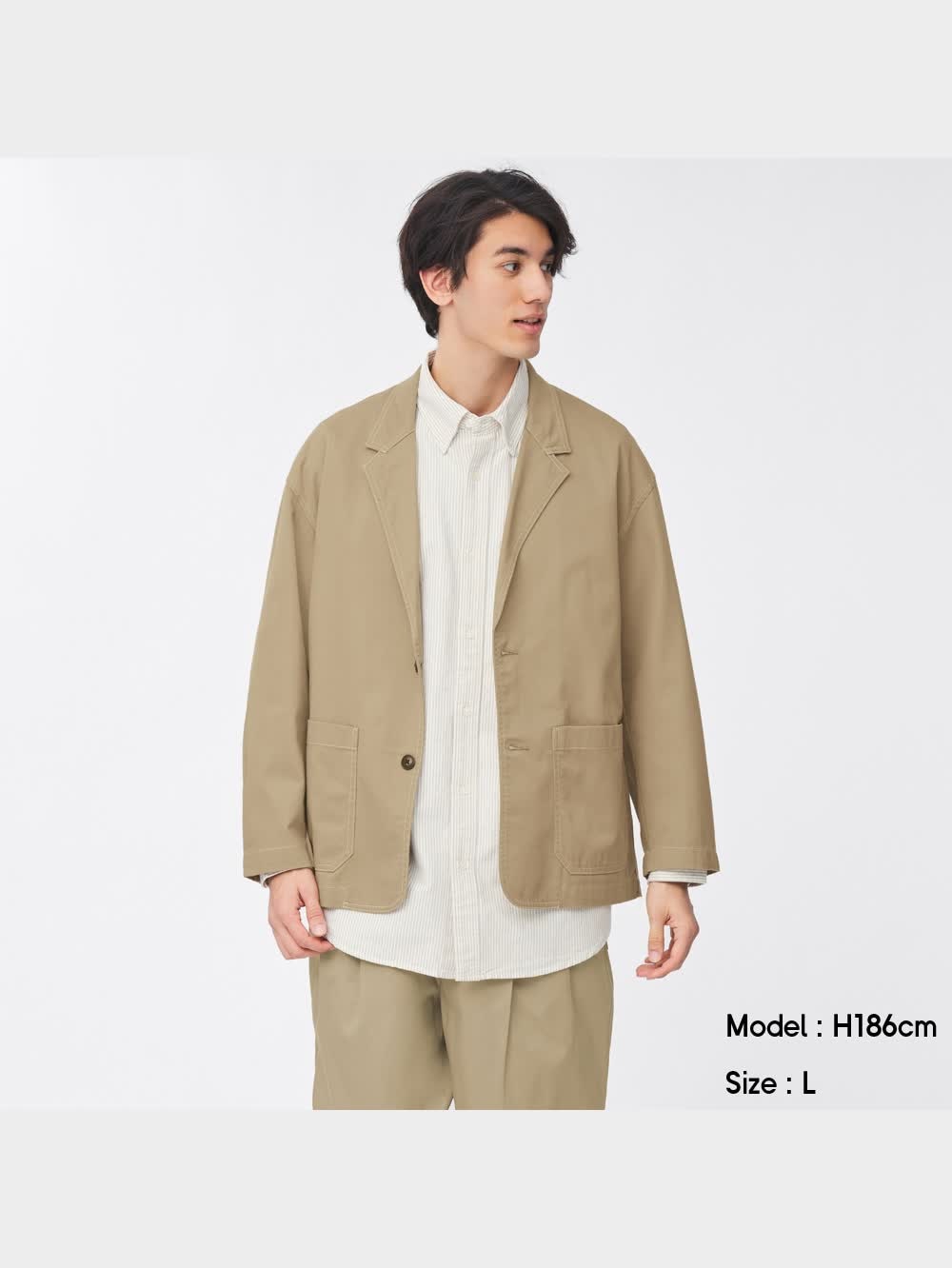 GU公式 | ツイルオーバーサイズジャケットNT+E(セットアップ可能)