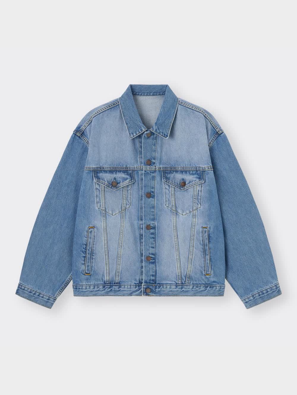 GU公式 | デニムオーバーサイズジャケット+E(セットアップ可能)
