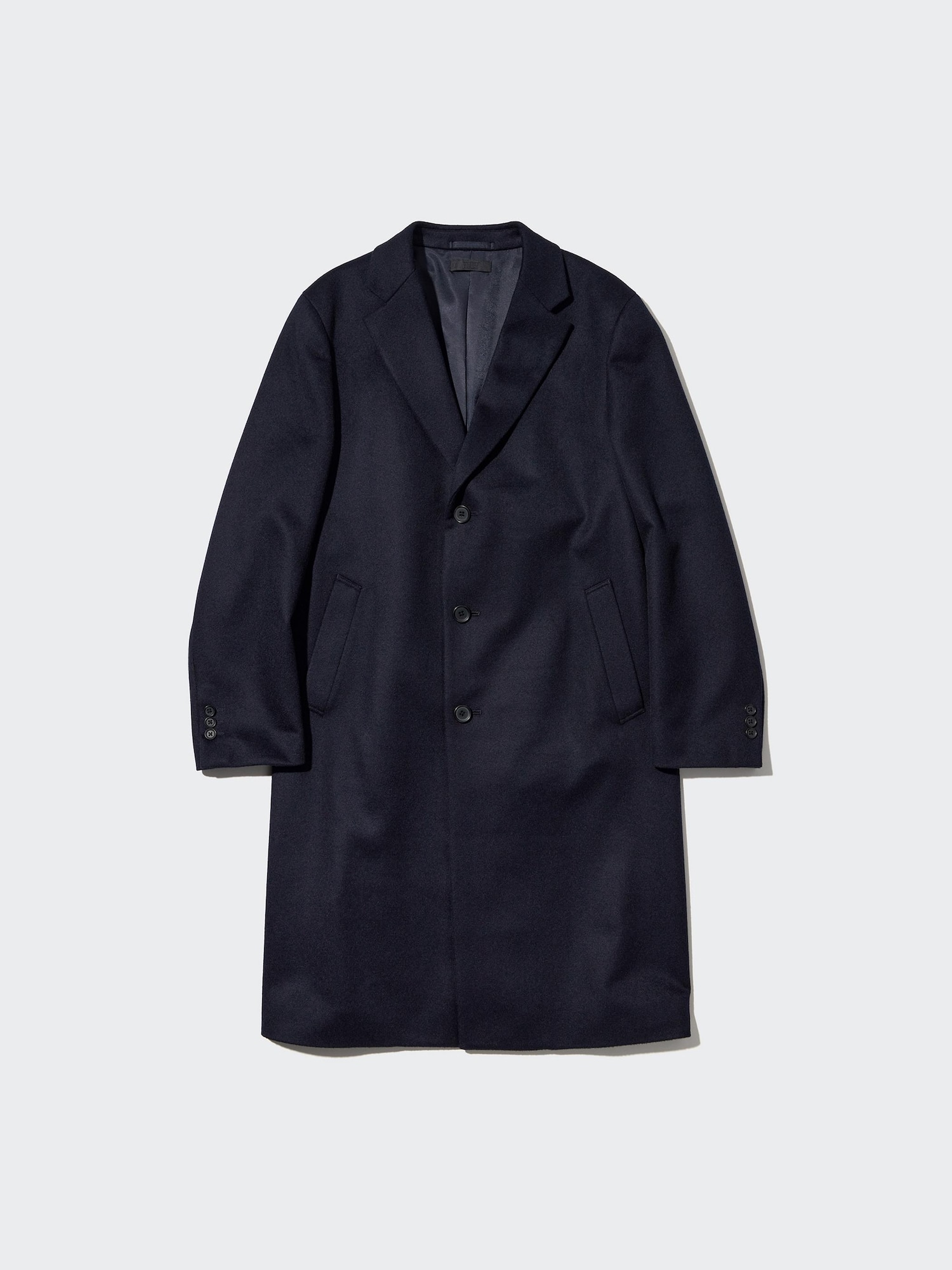 UNIQLO ウールカシミヤチェスターコート ネイビー XXL