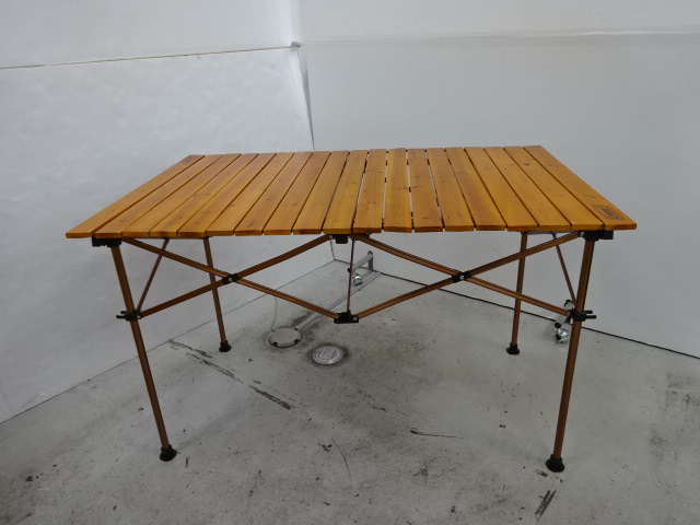 廃盤品】コールマン ナチュラルウッドロールテーブル110 ナチュラル