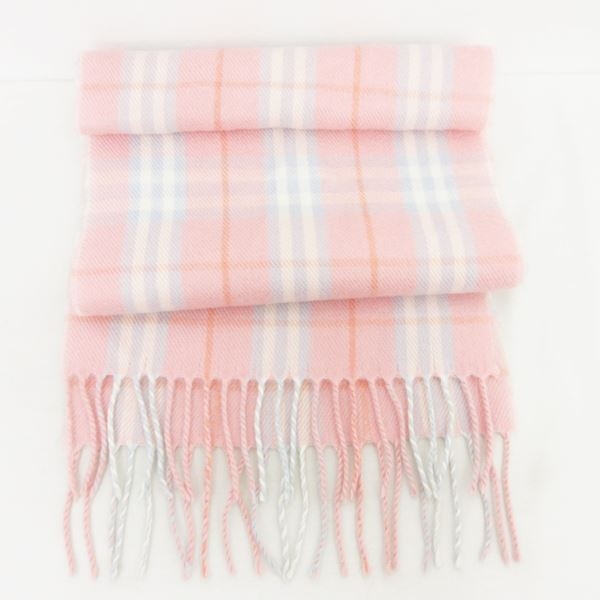 BURBERRY バーバリー カシミヤ マフラー チェック ピンク BURBERRY
