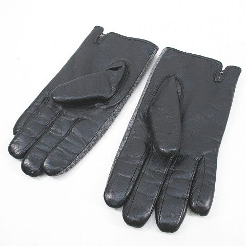 モンクレール MONCLER グローブ 手袋 バイカラー ロゴ コンビ グレー