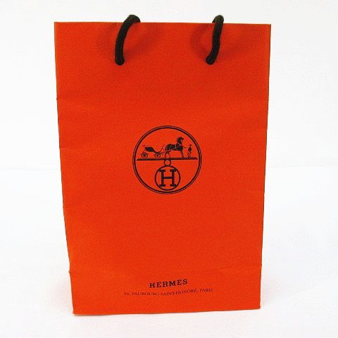 HERMES ショッパー袋 オレンジ エルメス HERMES 紙袋 ショッパー