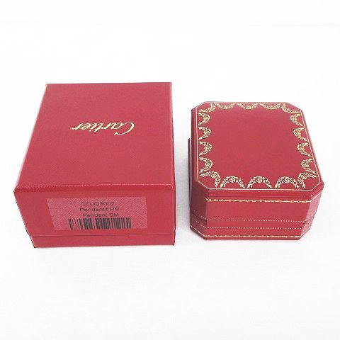カルティエ空き箱(ジュエリーボックス(リング、ピアス用)、外箱、紙袋