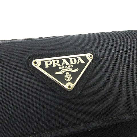 プラダ PRADA 三つ折り財布 M510 ナイロン フラップ TESSUTO ギャラ付
