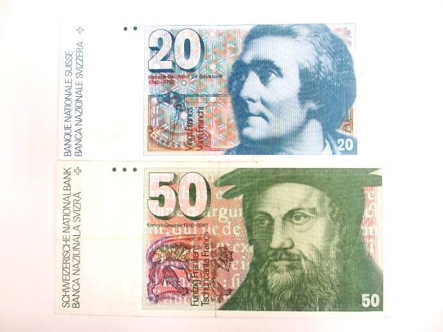 旧スイスフラン紙幣 150CHF 第8シリーズ 旧スイスフラン紙幣 150CHF 第