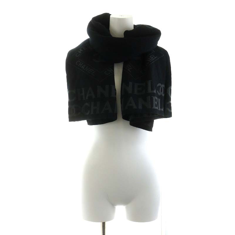 CHANEL シャネル ノベルティマフラー 黒×ベージュ 【公式通販】