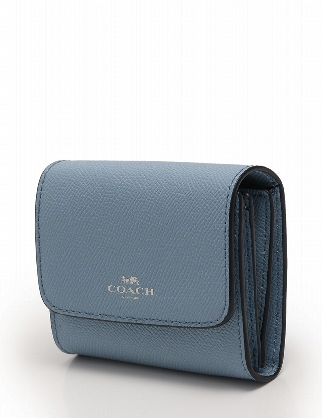 COACH コーチ 折り財布 青 コンパクト かわいい シンプル COACH（折り