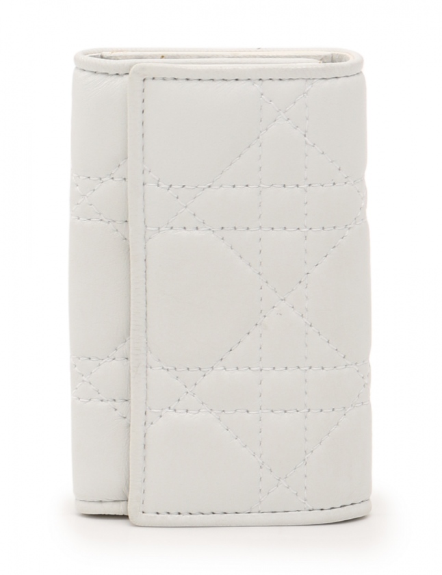 クリスチャンディオール Christian Dior 6連キーケース カナージュ 白