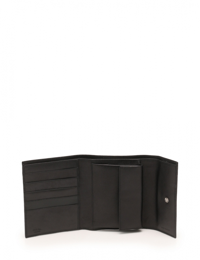 プラダ PRADA 三つ折り財布 黒 小物 サフィアーノレザー M170A