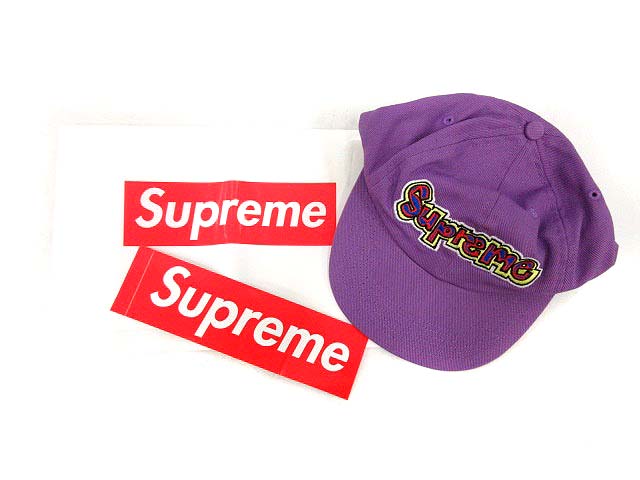 シュプリーム SUPREME 帽子 キャップ 刺繍 紫 パープル /NT18 メンズ