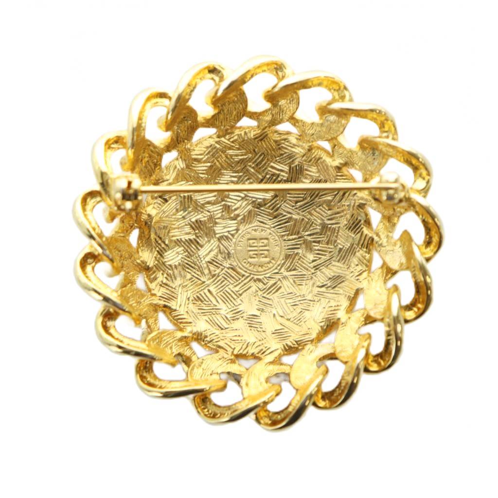 ジバンシィ GIVENCHY ピンブローチ アクセサリー ロゴ ゴールド色