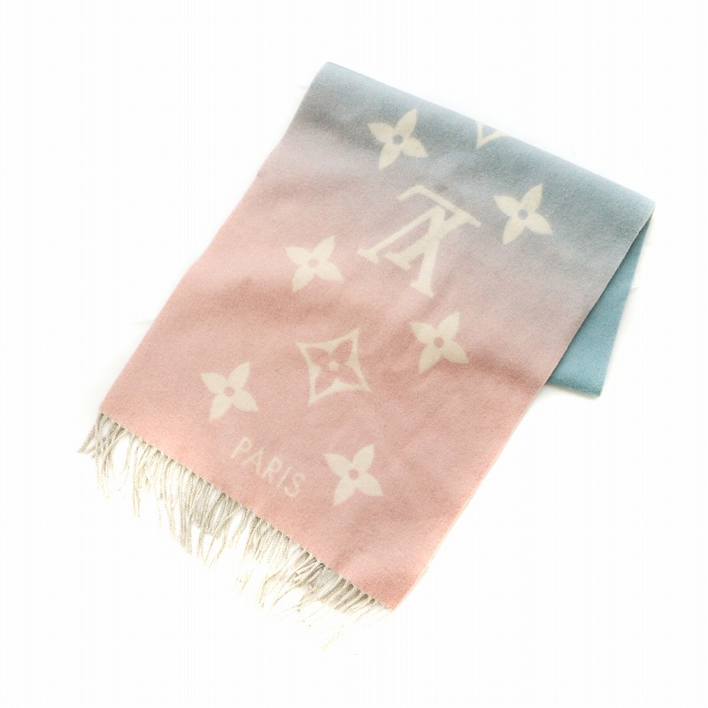 Louis Vuitton マフラー ピンク 中古・古着通販】LOUIS VUITTON (ルイ