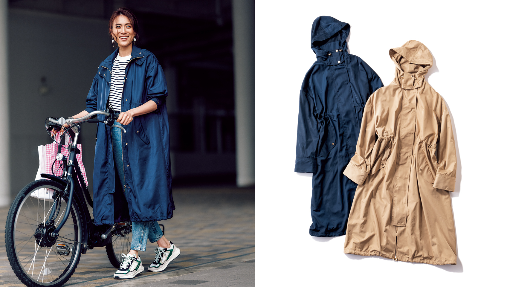 年中活躍の『晴雨兼用コート』は“機能派でロング丈”が使いやすい！ | VERY