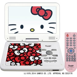 新品！ハローキティ 9インチポータブルDVDプレーヤー ブルーレイ非対応