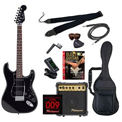 Photogenic ブラックエレキギター ストラトキャスター ケース付きです