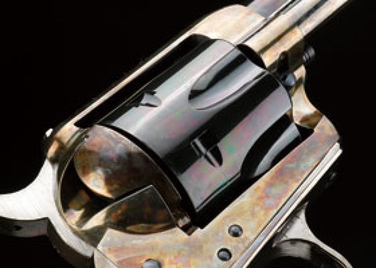 HWS コルト SAA メッキ ケースハードン ウエイトモデル アーティラリー