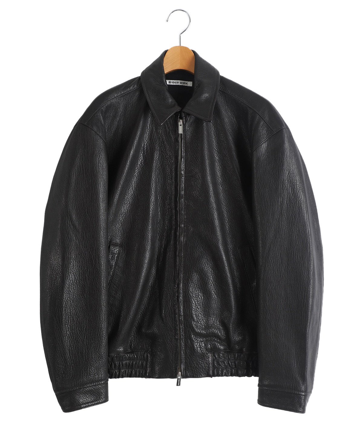 LEATHER ZIP UP BLOUSON ‐Sheep Shrink leather‐ | SEVEN BY SEVEN