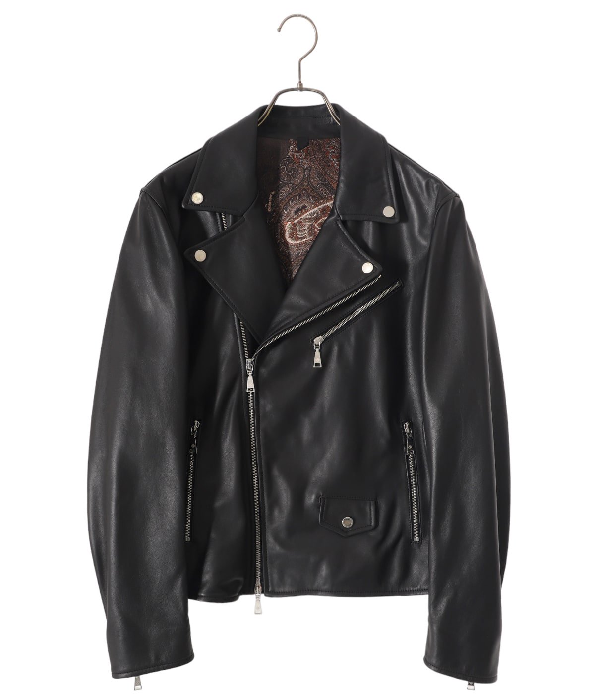 タリアトーレ スエード パンチング レザー ジャケット 黒 ブラック 50