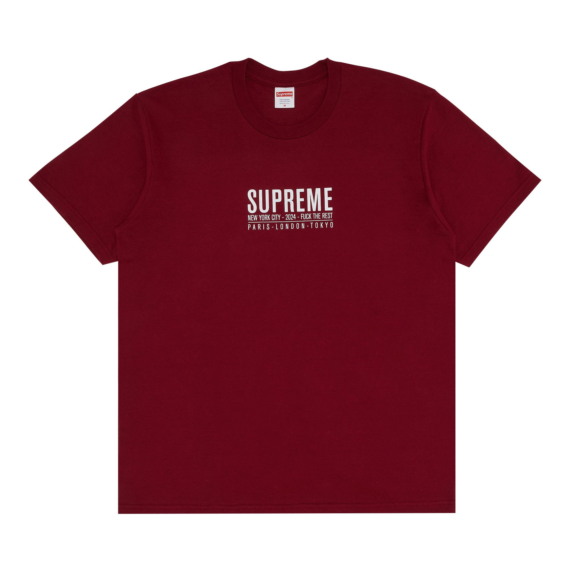 Buy Supreme Paris Tee 'Cardinal' - SS24T46 CARDINAL | GOAT