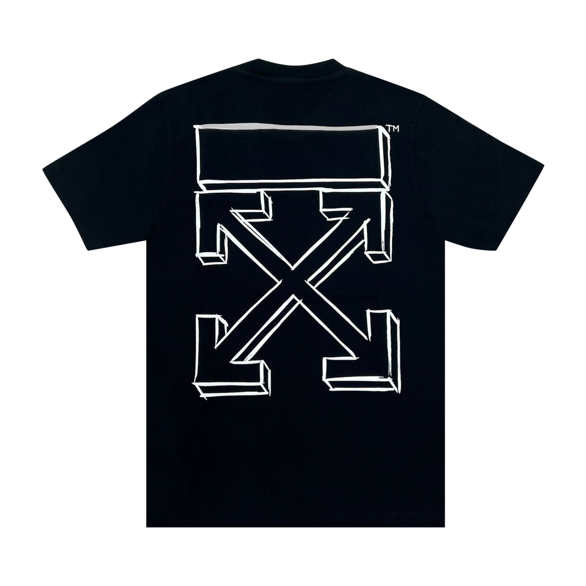 Buy Off-White Outline Marker Arrow T-Shirt 'Black/White