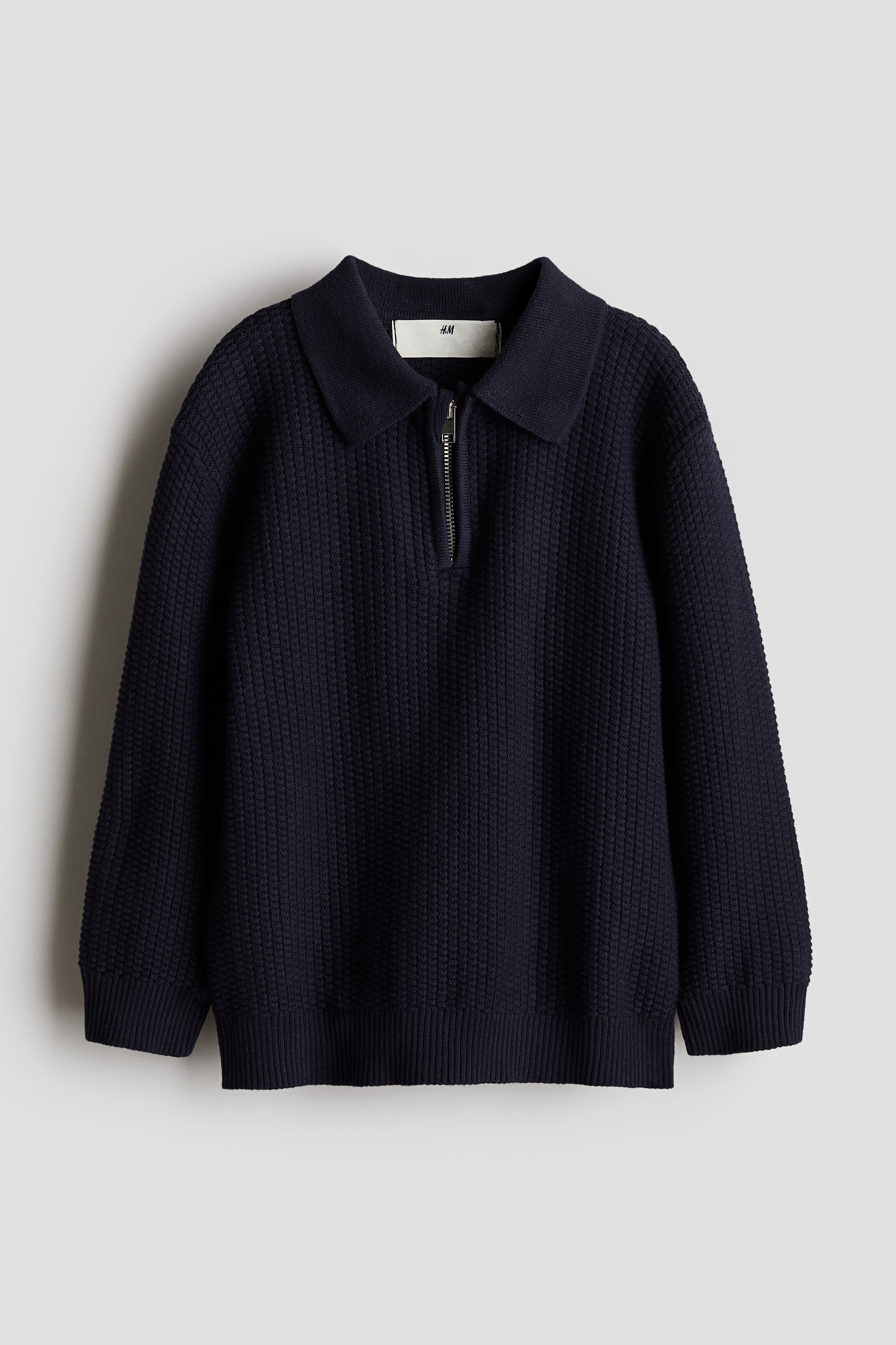 Half-Zip Polo Sweater - Dark blue - Kids | H&M US