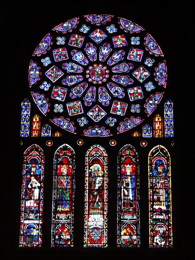 大判セント・ジョン・ザ・ディヴァイン大聖堂ステンドグラス バラ窓