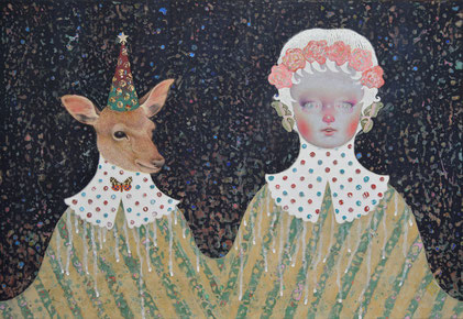 日本画 足立絵美 ポポトピアあっぷっぷパレード個展 日本画 足立絵美