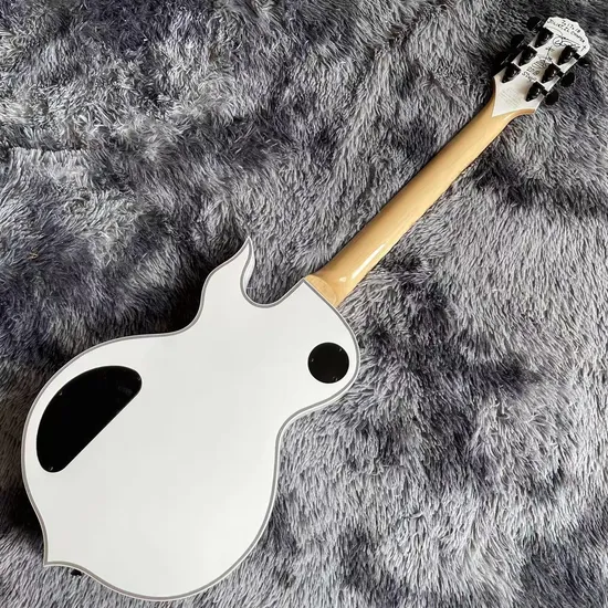 Custom Zakk Wylde Audio Electric Guitar in White Color with Human