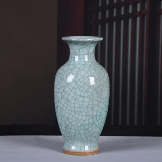 景徳鎮 パステルカラー万寿無彊花瓶 陶磁器 装飾品 現代工芸品 美術品