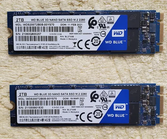 Wd Blue 3D Nand 2tb Internal SSD SATA III 6GB/S M. 2 2280 Solid