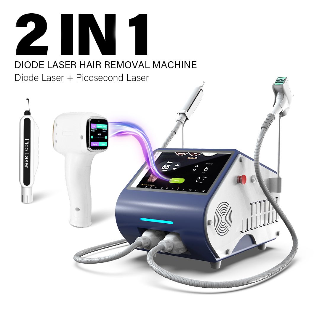 Portable Diode + Pico Laser 1200W Hair Removal Picosecond YAG