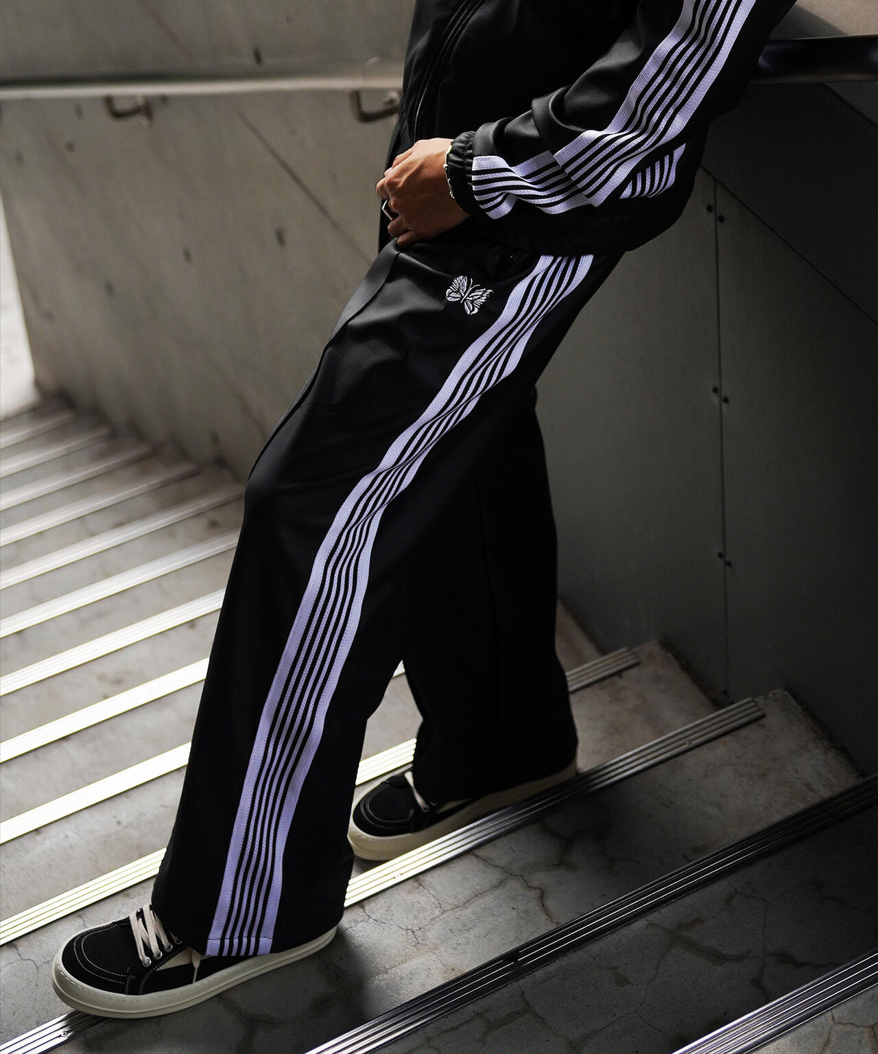 SSZ SSZ別注NEEDLES Track Pants (サイズ：S) × NEEDLES Sarouel Track