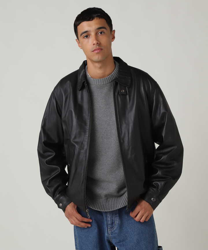 XXLサイズ！DOCKERS レザースウィングトップジャケット 割引 XXLサイズ