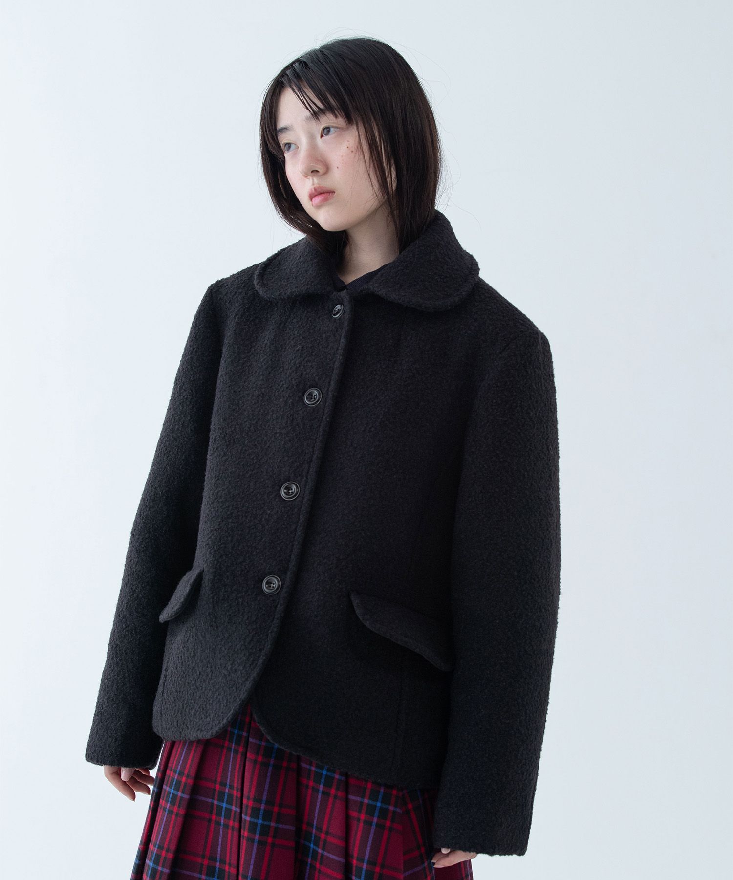 OHATORO Boucle 2way Half Coat