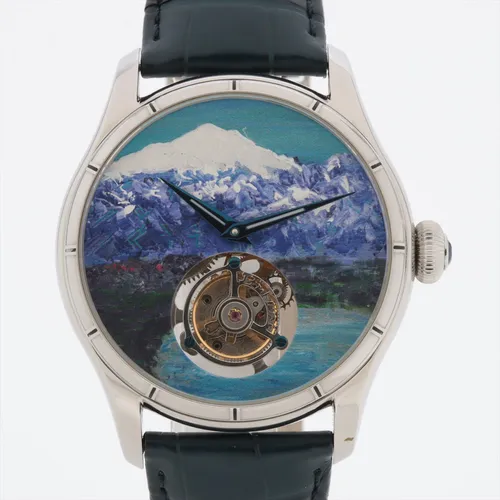 深見東洲 絵画 『晴天でキラキラしている白山と柴山潟』【送料無料