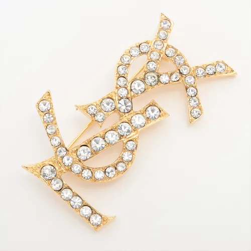 イヴサンローラン ブローチ ロゴ ゴールド 付属品なし イヴサン