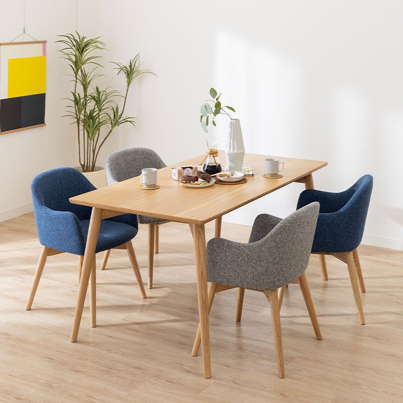 送料無料】 4人用 ダイニング5点セット (テーブル+チェア4脚