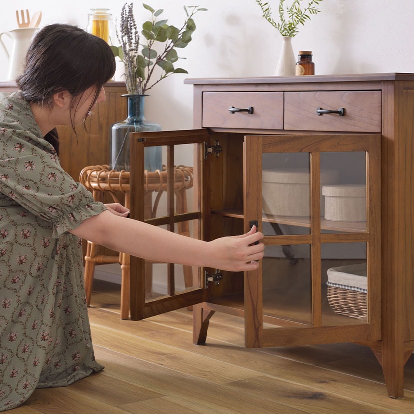 送料無料】 キャビネット ティンバ 収納棚 コンパクト リビング収納