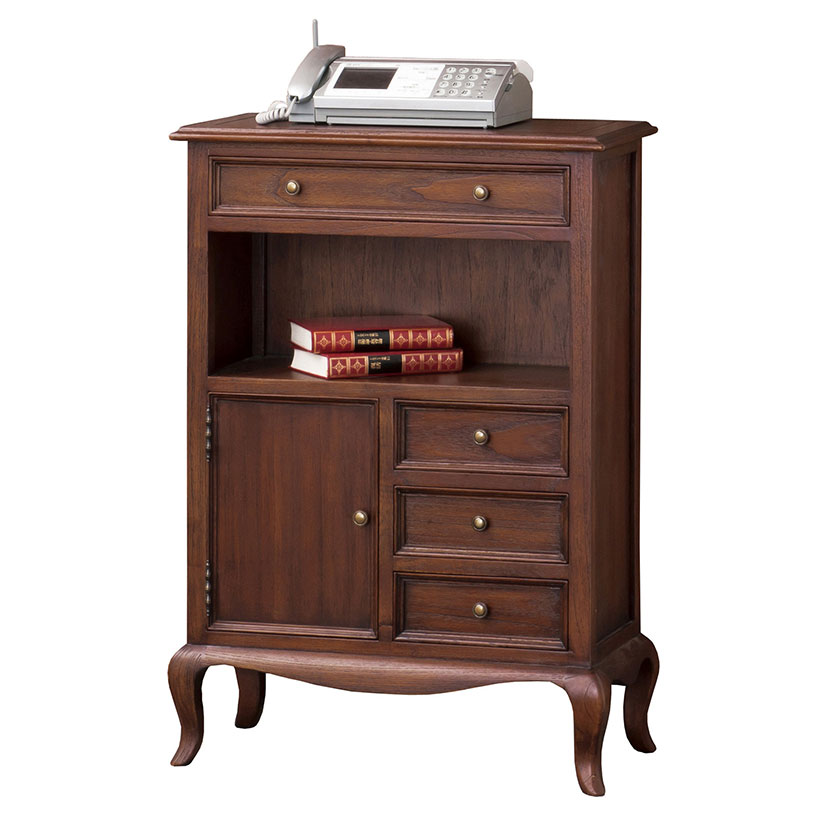 木製 キャビネット カントリー調 電話台 アンティーク Newロザリオ