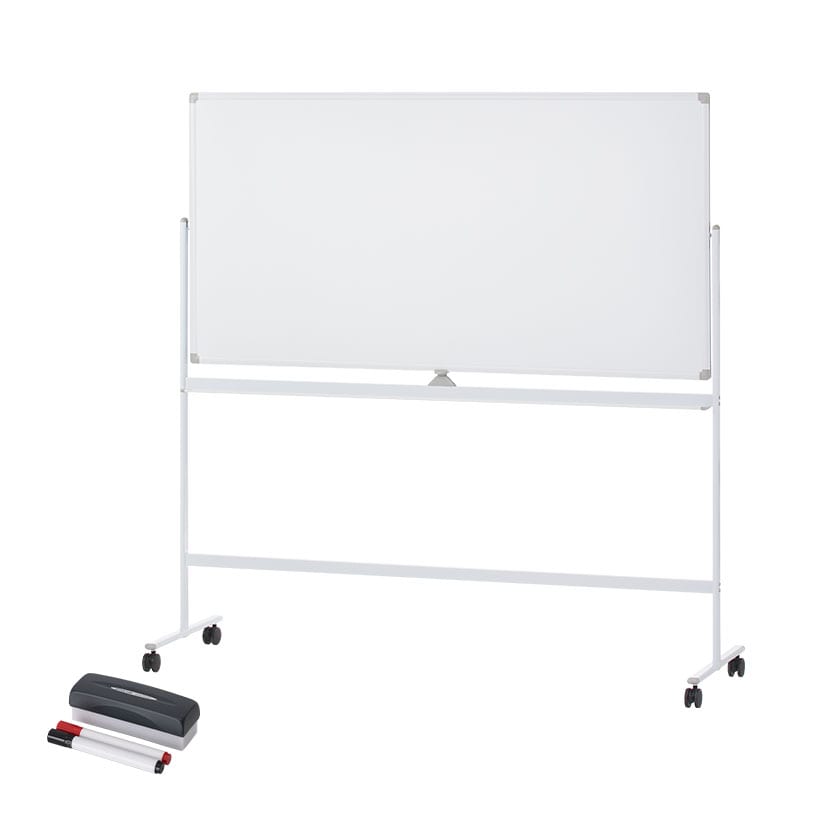B2015,6ホワイトボード マーカー 脚付き 縦型 1200mm×600mm ホワイト