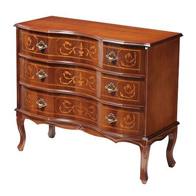 送料無料】 ヴェローナクラシック 猫脚3段チェスト イタリア 家具