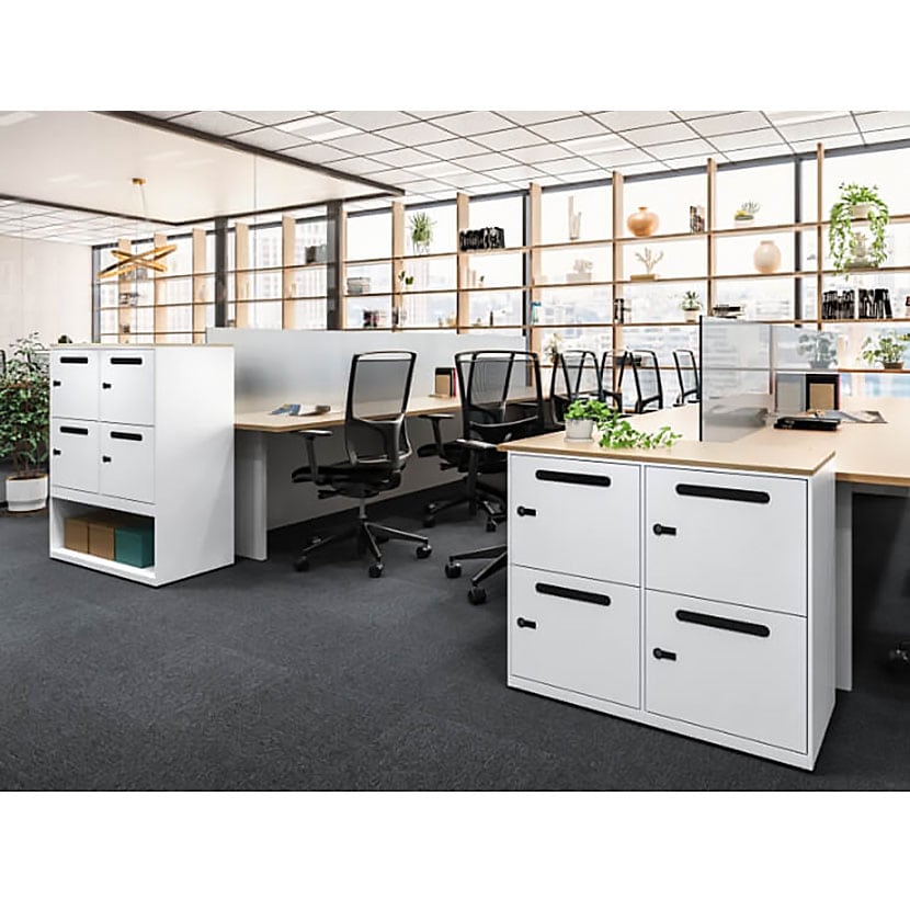 送料無料】 【法人様限定】パーソナルロッカー 4人用 2列2段 ダイヤル