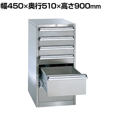 送料無料】 サカエ ステンレス キャビネット SUS304 6段引き出し 幅450