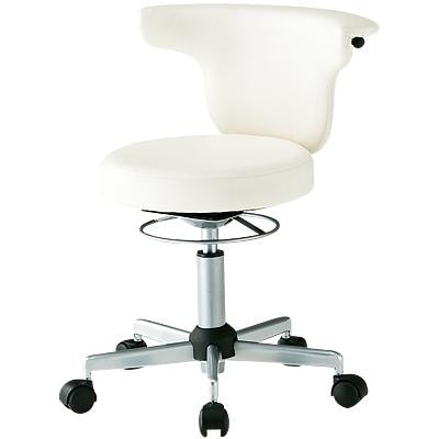 送料無料】 病院 診察室 回転いす 丸イス スツール チェア 背もたれ付