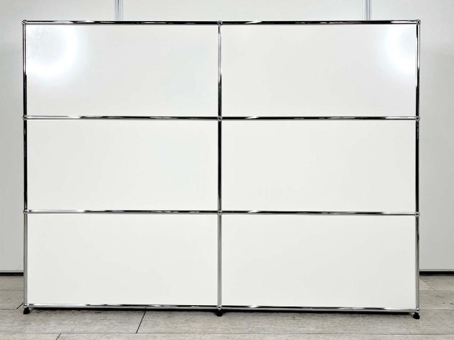 USM ハラー システム 1列 2段 キャビネット ピュアホワイト