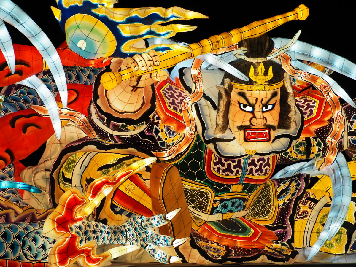 青森の伝統的なねぶた絵(800×640mm) 青森の伝統的なねぶた