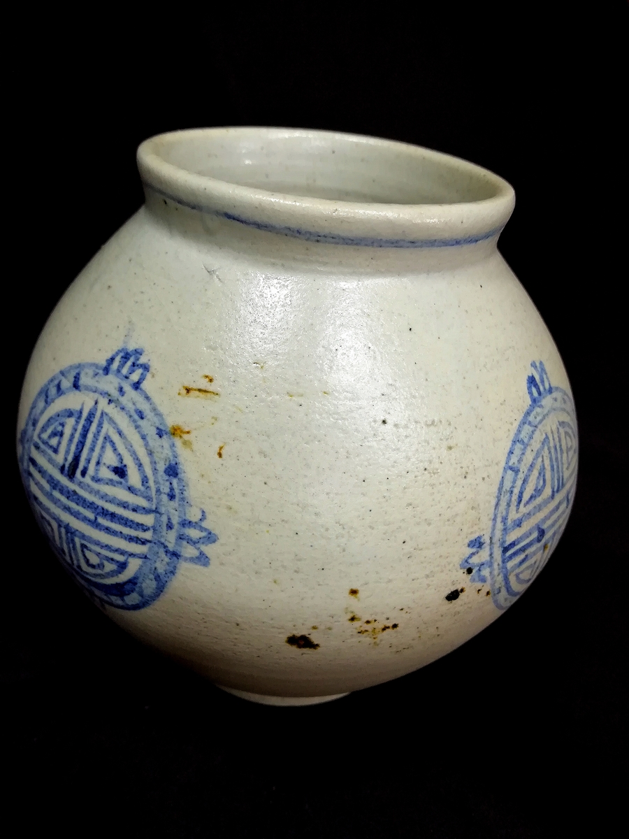 李朝染付壺 合せ箱 MA460 李朝染付壺 合せ箱 MA460 李朝染付壺 合せ箱