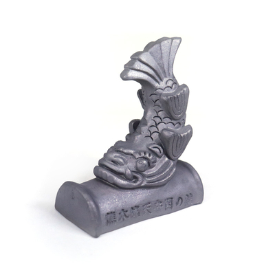 古美術 花文瓦細工 彫刻 明治〜大正期 伝統工芸 置物 日本中